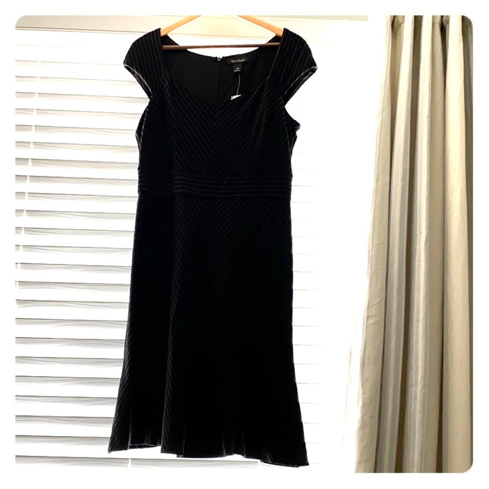 Cute black with white pinstripes